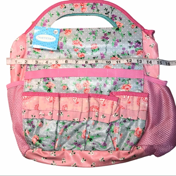 NWT Garden Tools Tote Bag - Shabby Chic Floral - Picture 3 of 6